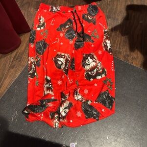 Women’s size xl Panama pants, Holiday, 18 pit pockets Festive Cat